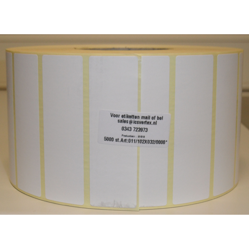 Etiket ICS Vertex blanco 102 x 32 mm (011/102X032/0000)