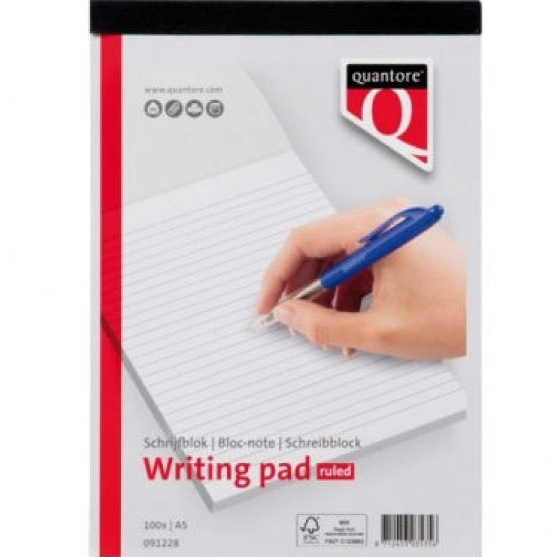 Schrijfblok Quantore A4 gelijnd (091225)