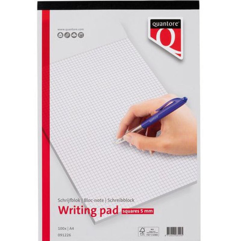 Schrijfblok Quantore A4 geruit (091226)