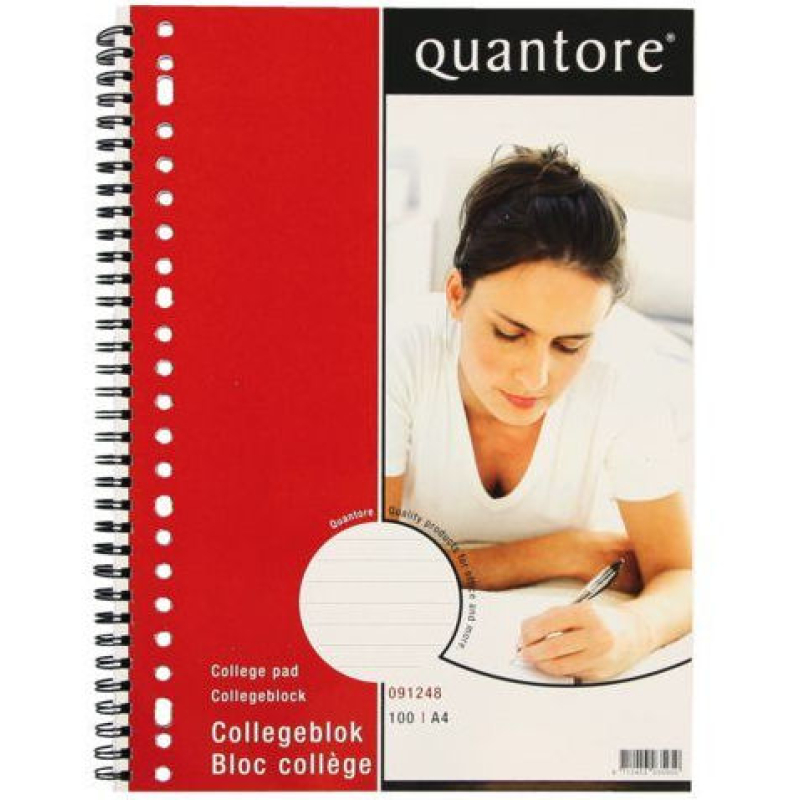 Collegeblok Quantore A4 gelijnd (091248)