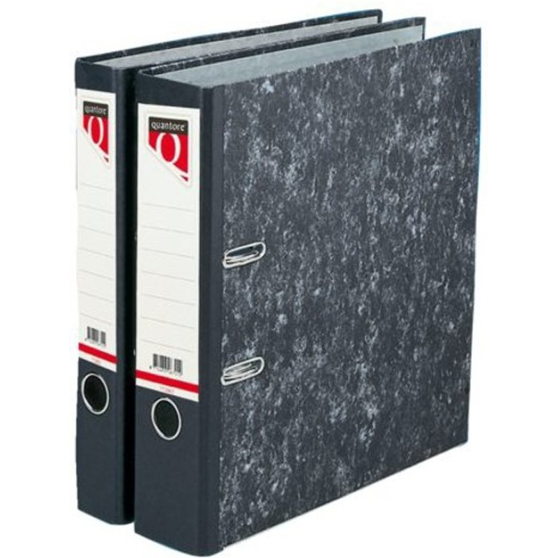 Ordner Quantore A4 8 cm zwart gewolkt (110055)