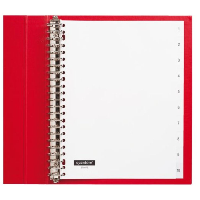 Tabbladen Quantore 1-10 wit (270560)