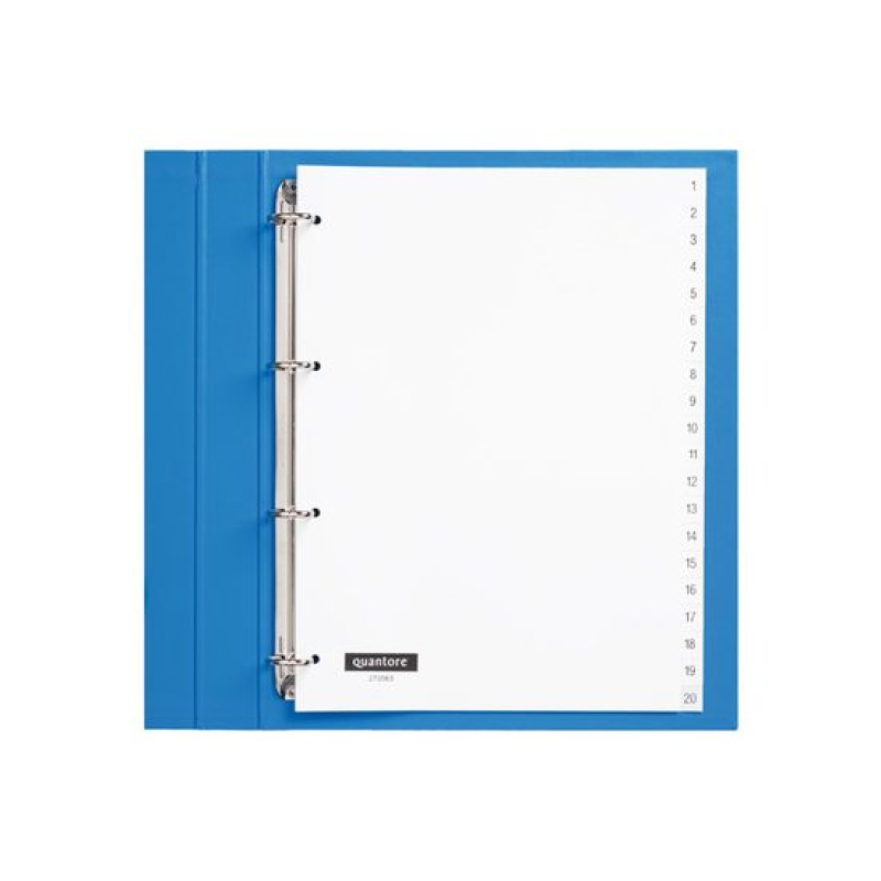Tabbladen Quantore 1-20 wit (270563)
