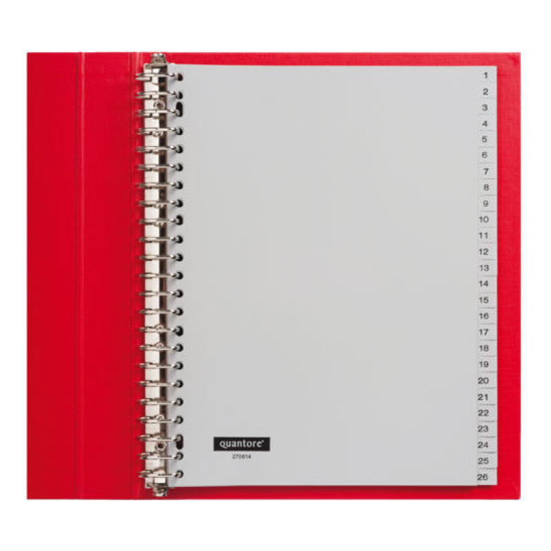 Tabbladen Quantore 1-52 grijs (270613)