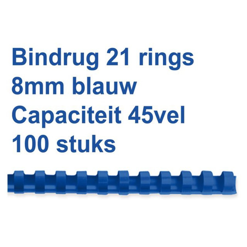 Bindrug GBC 8 mm blauw (536063)
