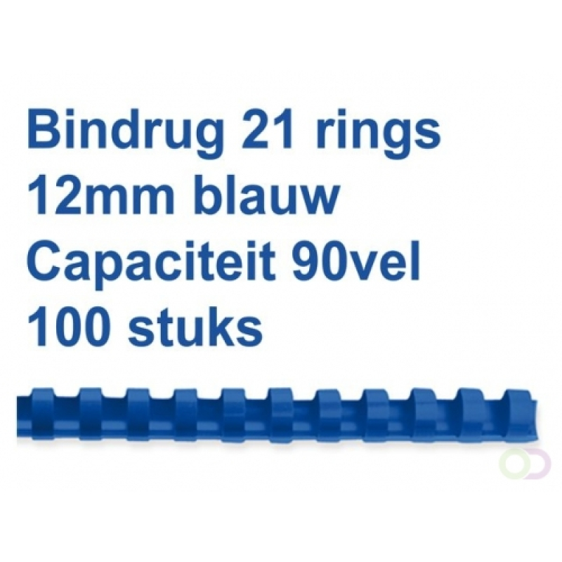Bindrug GBC 12 mm blauw (536123)
