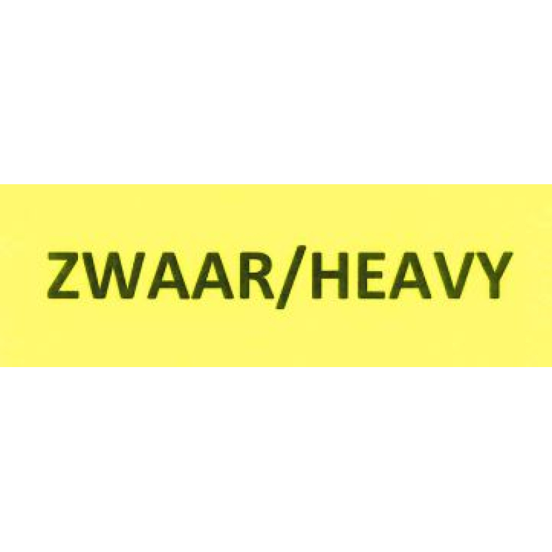 Etiket CDC Zwaar/Heavy etiket geel (777021)