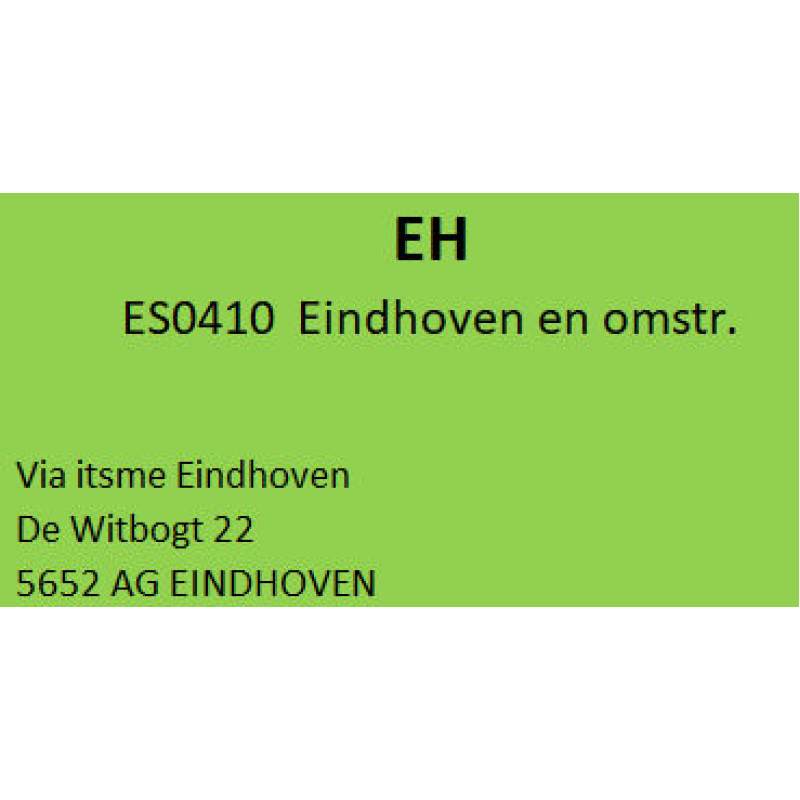 Etiket filiaalcode EH (777055)