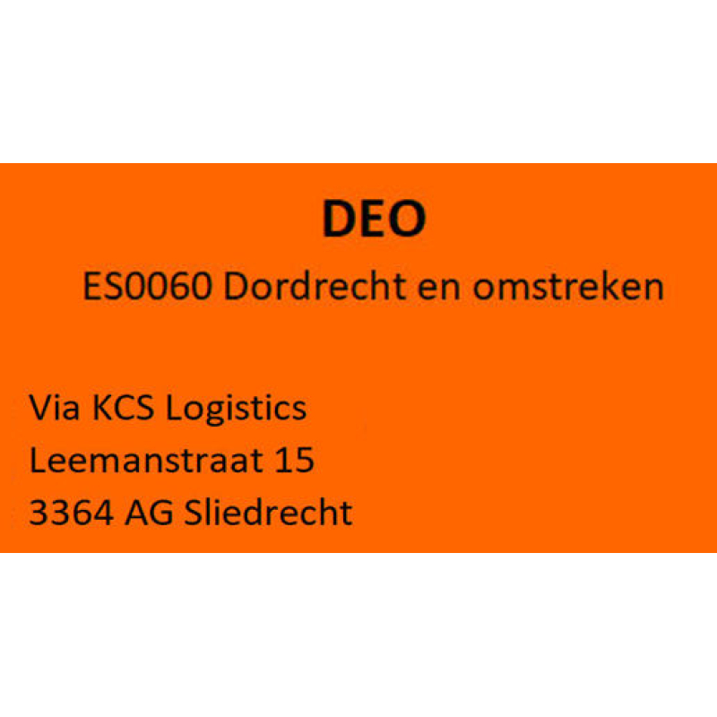 Etiket filiaalcode DEO (777059)