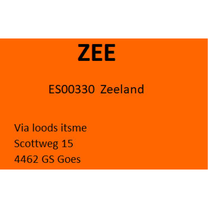 Etiket filiaalcode ZEE (777065)