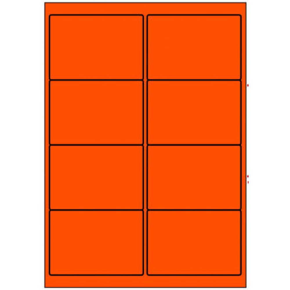 Etiket fluororanje 8 x op vel (ETIST990519401)