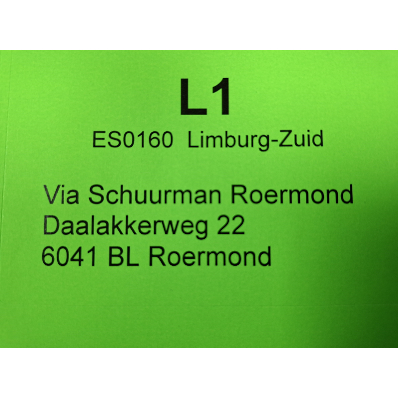 Etiket filiaalcode L1 (777056)