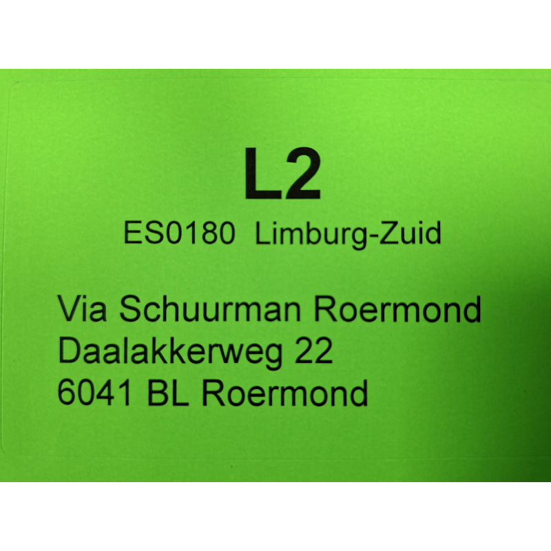 Etiket filiaalcode L2 (777057)