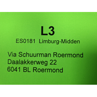 Etiket filiaalcode L3 (777058)