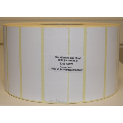 Etiket ICS Vertex blanco 102 x 32 mm (011/102X032/0000)