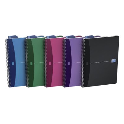 Spiraalblok Oxford Urban mix A4 geruit assorti (011345)