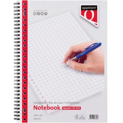 Collegeblok Quantore A4 geruit (091249)