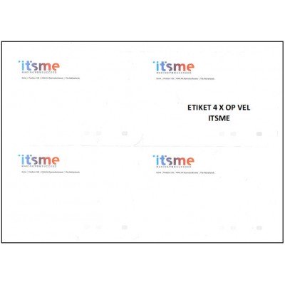 Itsme etiket 4 x op vel (990023)