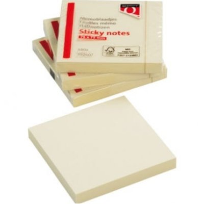 Memoblaadjes Quantore geel zelfklevend 76 x 76 mm (392607)