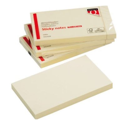 Memoblaadjes Quantore geel zelfklevend 76 x 125 mm (392608)