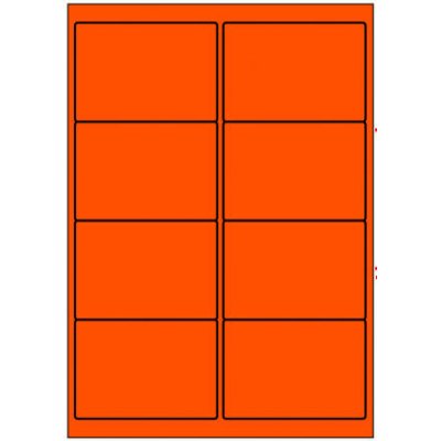 Etiket fluororanje 8 x op vel (ETIST990519401)