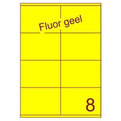 Etiket fluorgeel 8 x op vel (ETIST990519402)