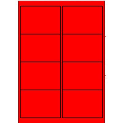 Etiket fluorrood 8 x op vel (ETIST990519403)