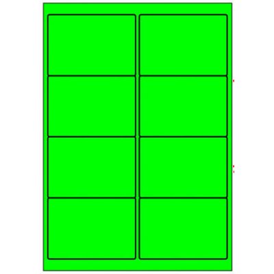 Etiket fluorgroen 8 x op vel (ETIST990519404)